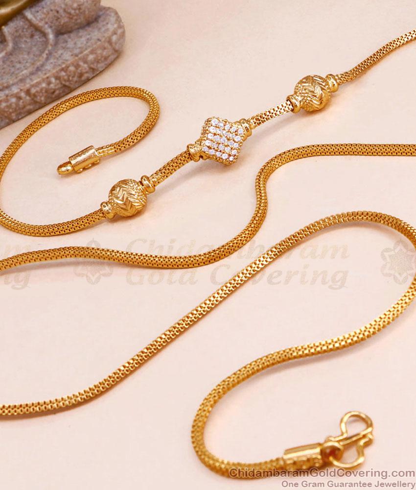 New Model Daily Wear Gold Imitation Mugappu Ball Design With Stone MCH1420