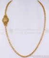 New Arrival Emerald Stone Lakshmi Mugappu Gold Design Box Chain MCH1429