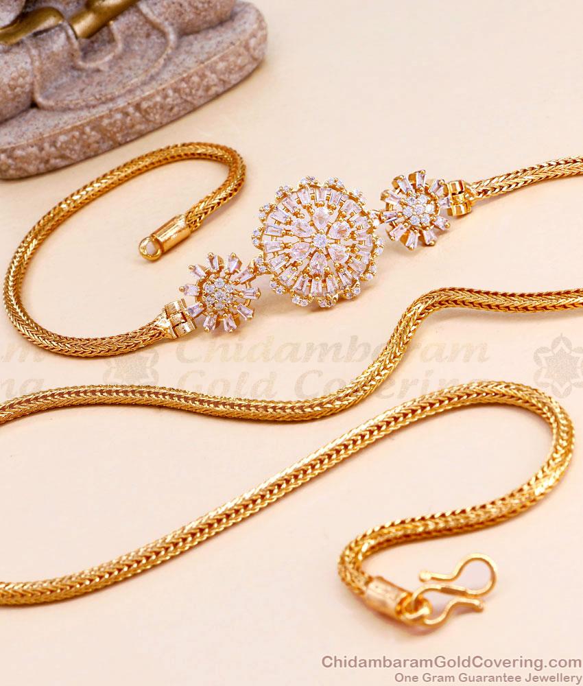 Glittering American Diamond Mopu Gold Thali Chains MCH1451