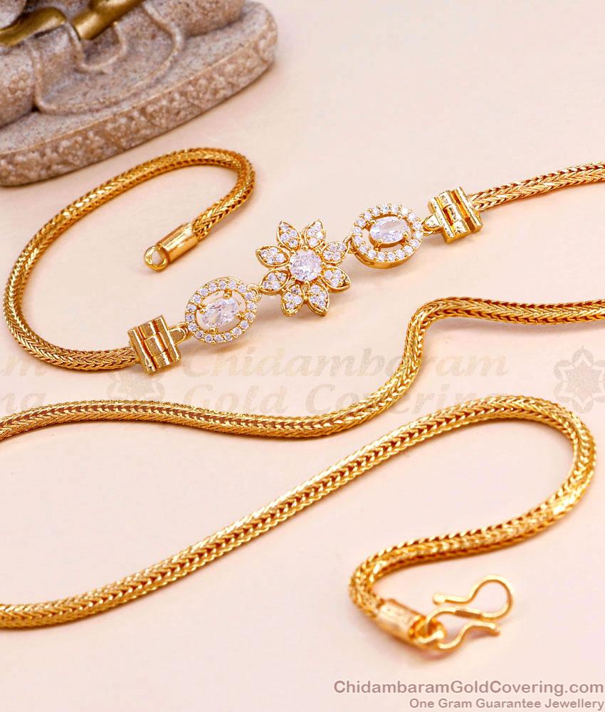 High Quality Gold Imitation Floral Mugappu Thali Chain MCH1460