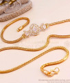 Premium Gold Plated White Stone Mugappu Chain Shop Online MCH1467