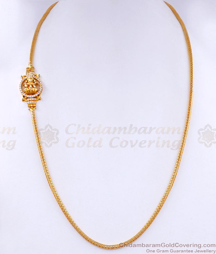 High Quality One Gram Gold Lakshmi Mugappu With Stone MCH1473