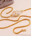 Attractive White Stone Peacock Mugappu Murukku Chain Design MCH1480