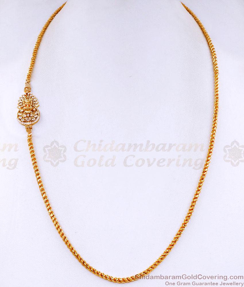 Buy New Model Lakshmi Pendant White Stone Muggapu Chain MCH1504