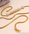 30 Inch Long Spiral Design Gold Imitation Mugappu Chain Online MCH1548-Lg