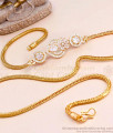 Full White Stone Floral Mugappu Gold Imitation Thali Chain For Women MCH1568