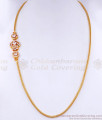 Full White Stone Floral Mugappu Gold Imitation Thali Chain For Women MCH1568