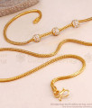 Latest White Stone Ball Mugappu Chain 1 Gram Gold Jewelry Design MCH1569