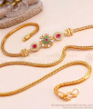 Beautiful Multi Stone Floral Mugappu Thali Chain Design MCH1570