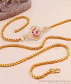 American Diamond Floral Mugappu Gold Plated Thali Chain MCH1579