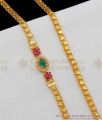 College Girls Fancy Single Side Pendant Chain With Multi Color Stones Online Purchase MCH516