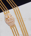  Lakshm Mugappu Chain White Color Stone Gold Plated Chain Buy Online MCH678