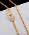 Heart Chain Mugappu Sparkling White Stone Side Pendant for Ladies MCH802