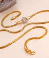 Artificial White Stone Ball Gold Mugappu Chain Designs MCH1299