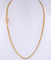 Artificial White Stone Ball Gold Mugappu Chain Designs MCH1299