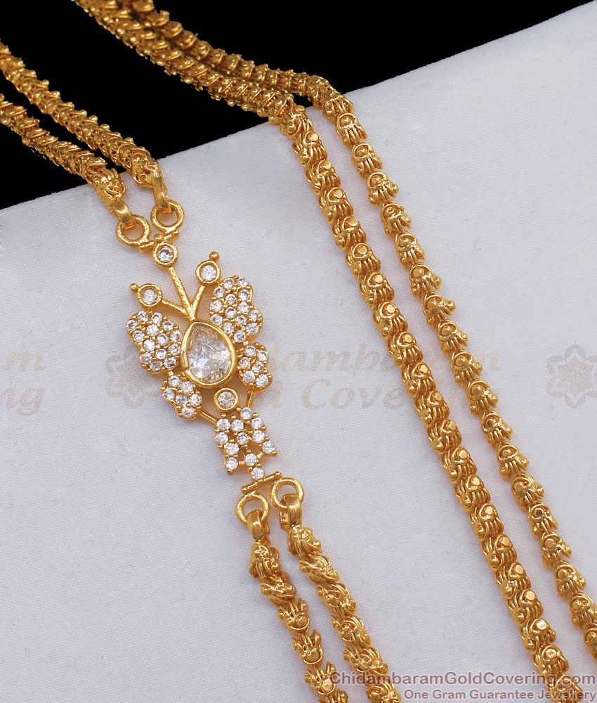 Double Line Daily Wear Trendy Mugappu Designs For Thali Chains MCH729