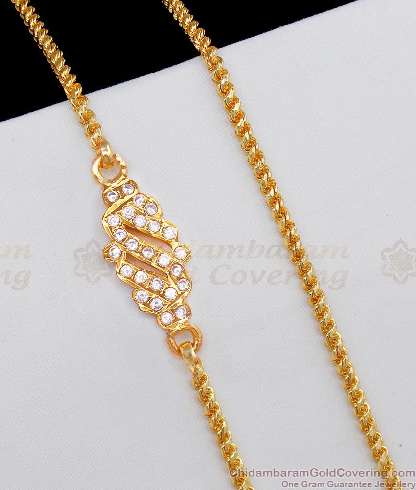 Unique Design Single Line Impon Mugappu Thali Chain For Married Women MCH742