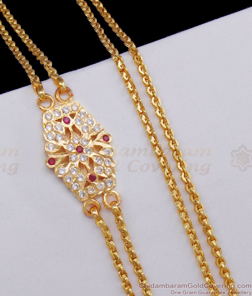 Two Line Impon Mugappu Thali Chain Five Metal Jewelry MCH911