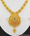 Trendy Green Stone Gold Necklace For Womens NCKN1043