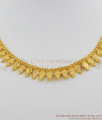 Light Weight Gold Necklace Mullaipoo Design Kerala Collections NCKN1095