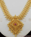 Ruby Stone Gold Plated Traditional Mullaipoo Malai Choker Necklace NCKN1104