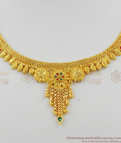 Light weight deals gold bridal necklace