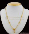 Fascinating Real Gold Single Line Balls Design Thali Necklace For Womens NCKN1161