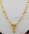 Fascinating Real Gold Single Line Balls Design Thali Necklace For Womens NCKN1161