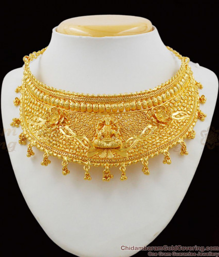 Bridal Choker Set Gold Necklace Design for Marriage NCKN1025