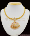 Dollar Chain Pattern Lakshmi Deisgn Impon Gold Imitation Necklace For Womens NCKN1335