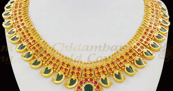 Full Stone work Grand Heavy First Quality Palakka Choker Kerala Design ...