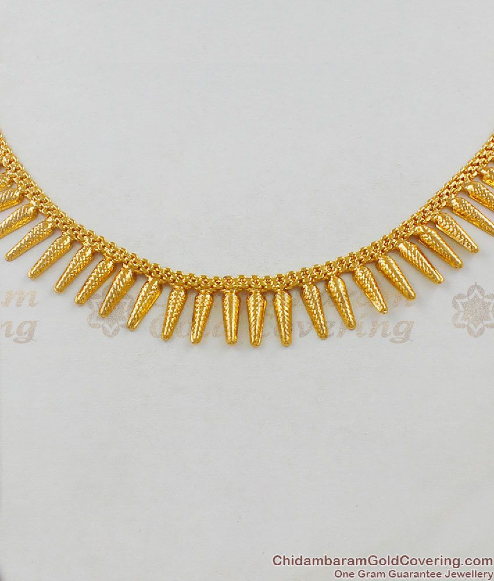 Traditional Gold Imitation MullaiPoo Necklace One Gram Gold Jewellery ...