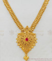 Light Weight Single AD Stone Gold Plated Bridal Necklace South Indian Design NCKN1697