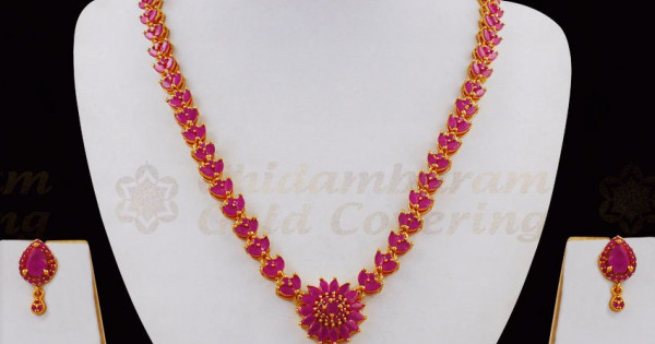 ruby stone necklace design