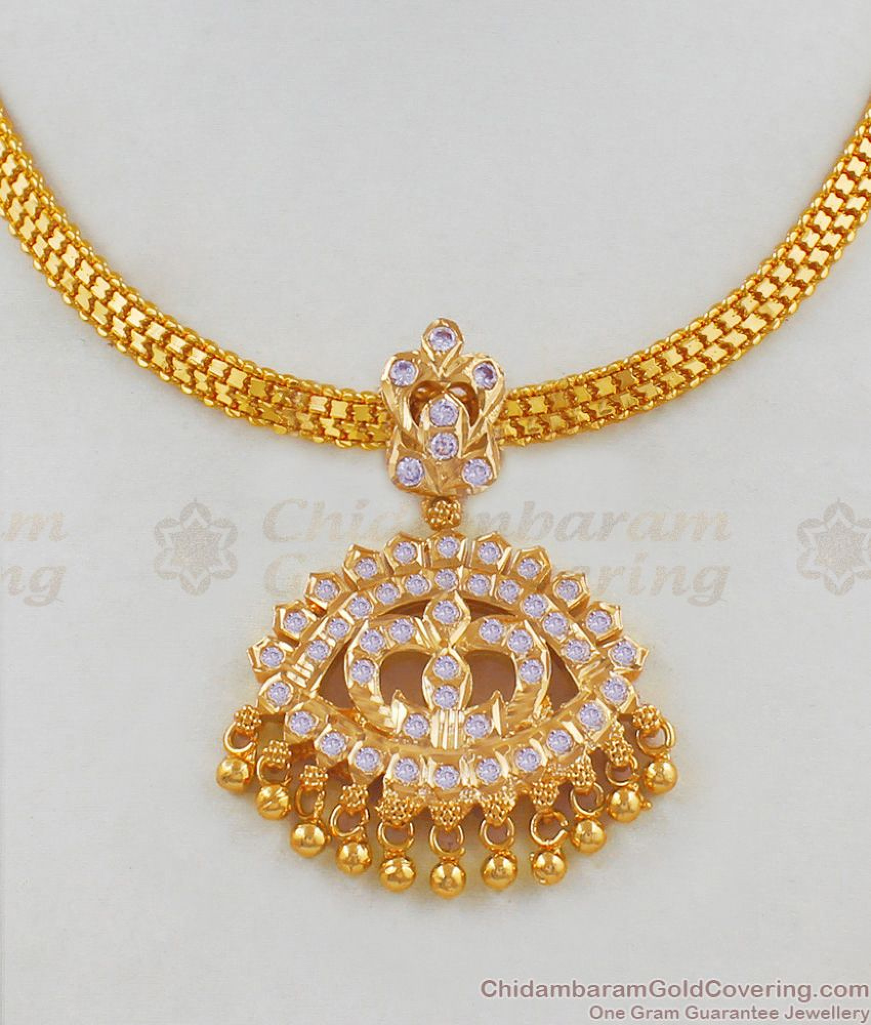 Original Gati Stone Impon Attigai Necklace With One Year Guarantee Nckn1745