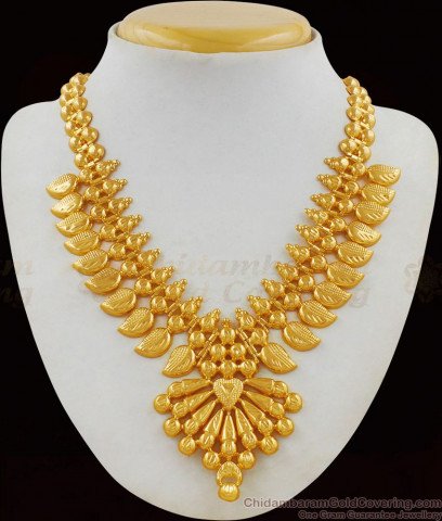 Inspiring Real Gold Traditional Dollar Chain Bridal Wear Necklace ...