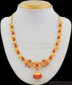 Latest Gold Necklace With Ruby Stone Gold Plated Party Wear For Women NCKN1813