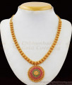 Grand Lakshmi Dollar Gold Necklace Design With CZ Multi Stone One Gram Gold Jewelry NCKN1843