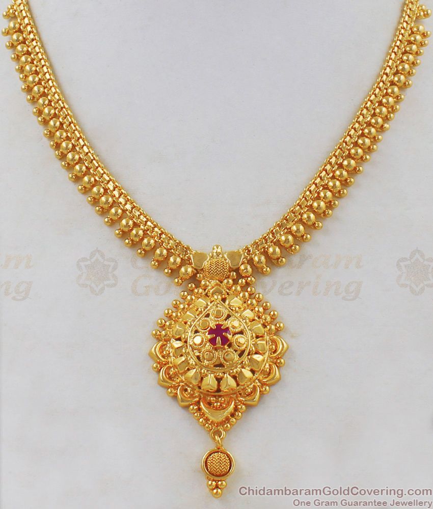 Party Wear Simple Gold Necklace For Ladies Buy Online Shopping NCKN1882