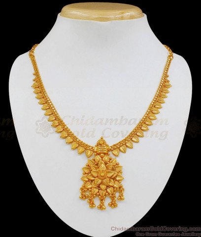 Inspiring Real Gold Traditional Dollar Chain Bridal Wear Necklace ...