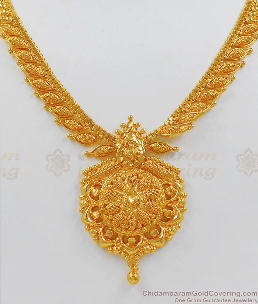 One Gram Gold Necklace Design For Women Gold Gram Gold Plated Jewelry NCKN1955