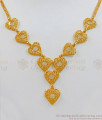 Stunning Heart Design Gold Necklace Collection NCKN1962