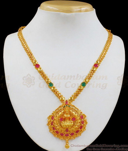 Traditional Design Ruby Stone Bridal Necklace Jewelry Dollar Chain Type ...