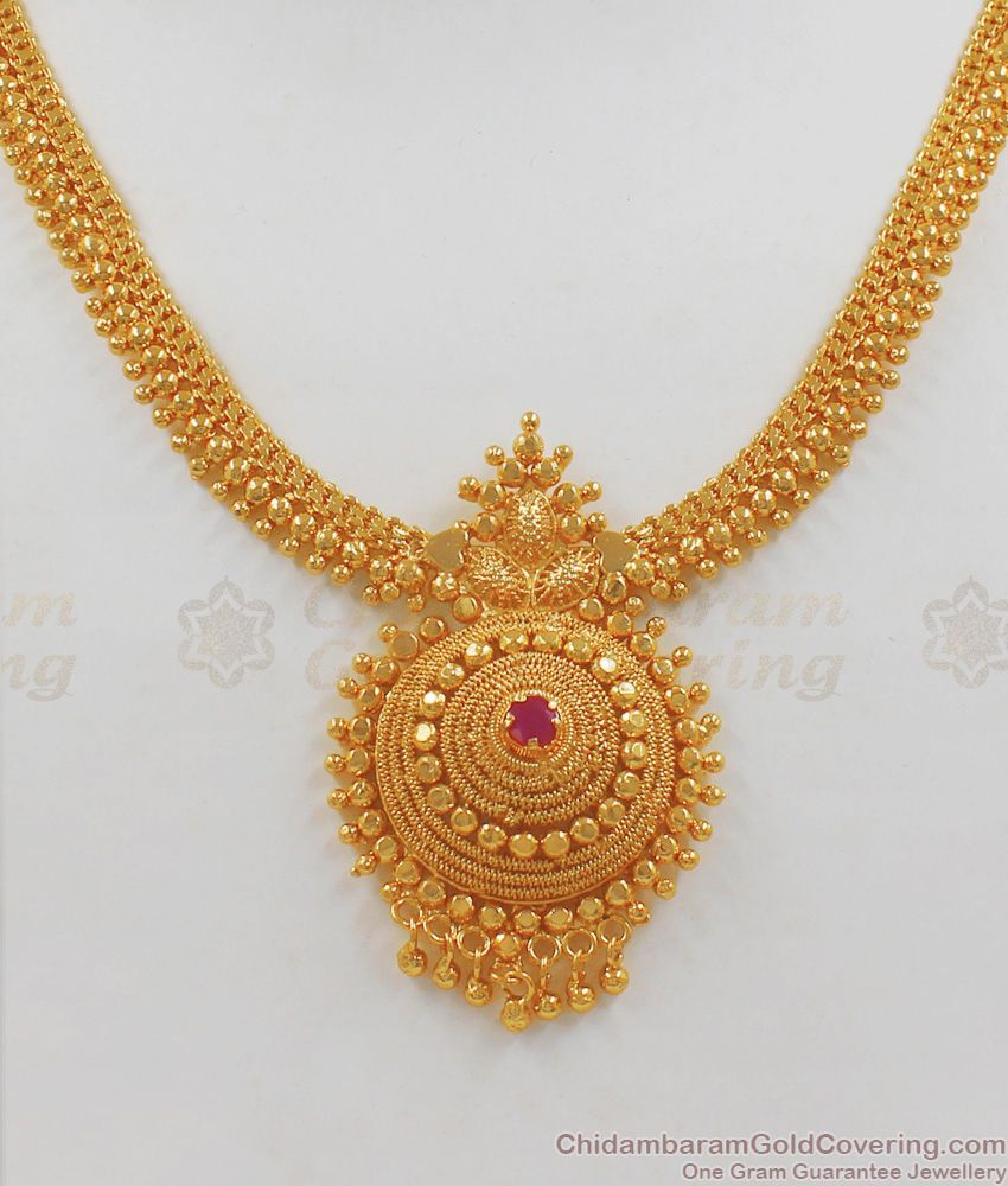 Buy One Gram Gold Necklace For Wedding Collections NCKN1984