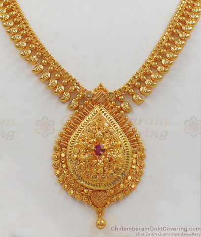 Inspiring Real Gold Traditional Dollar Chain Bridal Wear Necklace ...