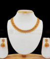 Stylish Ruby White Stone Necklace With Earrings Set NCKN2046