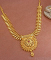 Stylish Leaf Design Gold Imitation Necklace Ruby Stone Collections NCKN2243