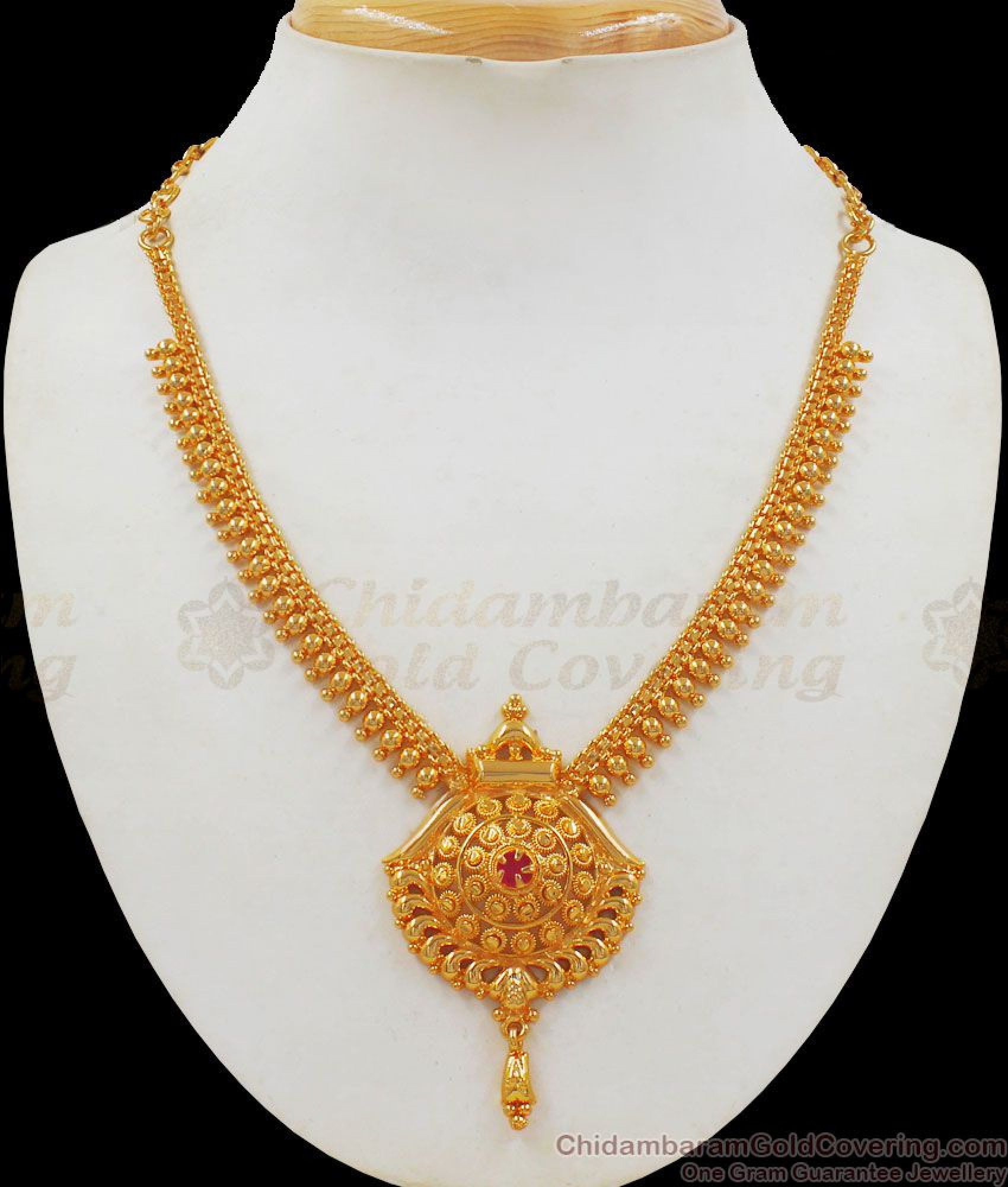 Get Your Sparkle 1 Gram Gold Necklace Designs NCKN2256