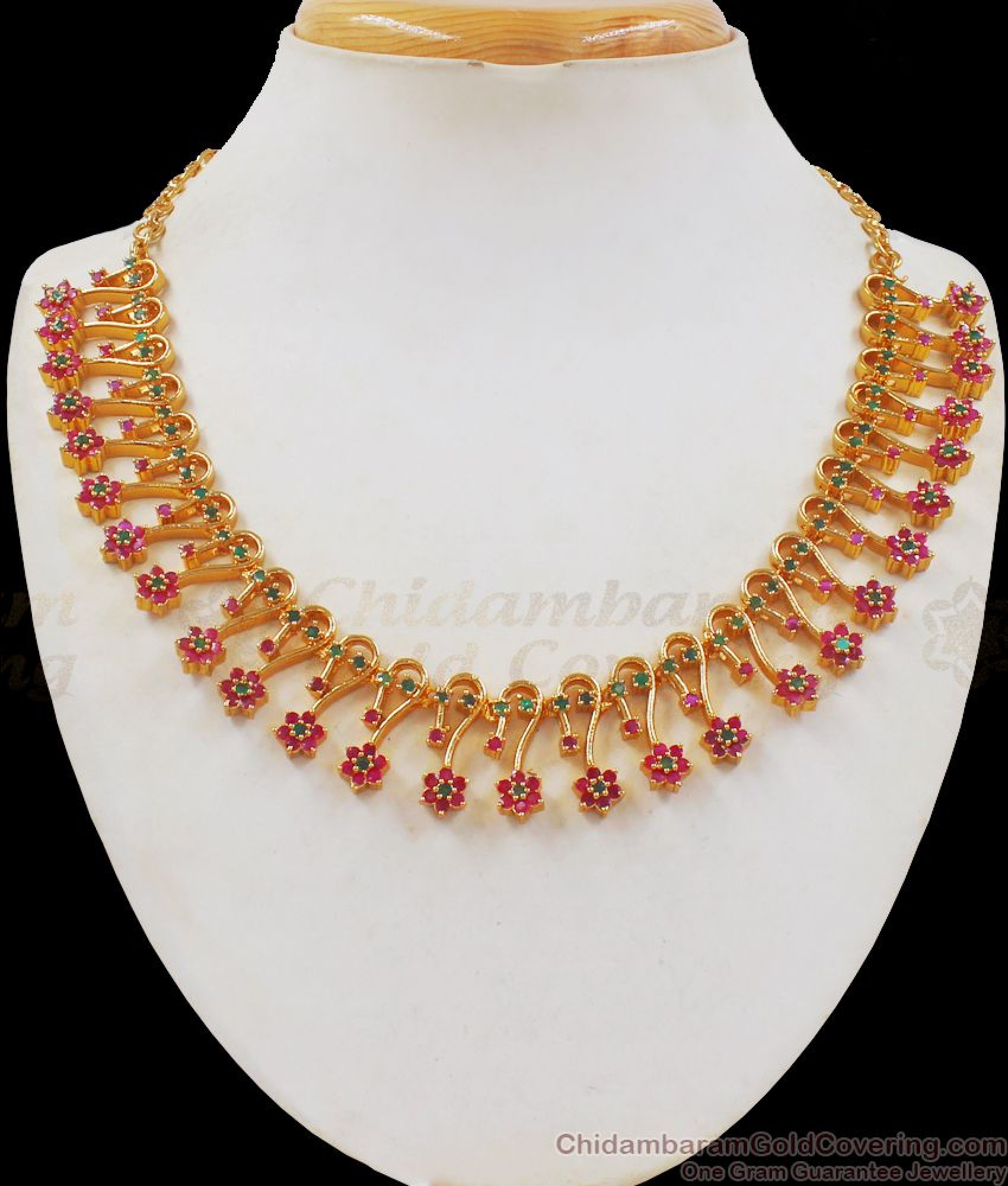 Grand Gold Necklace For Ladies Party Wear NCKN2270