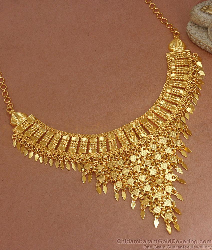 Fabulous 1 Gram Gold Necklace Bridal Choker Designs Shop Online NCKN2289